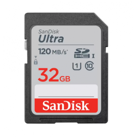 Cartão de Memória 32GB Sandisk Ultra SDHC UHS-I CLASS10 R:120MBs